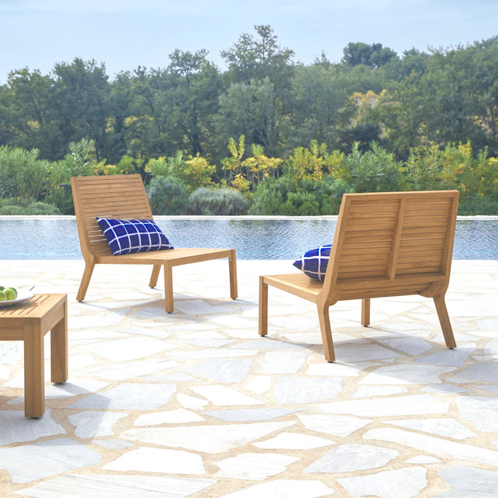 Tikamoon - Loungeset in teakhout Teo 3 personen