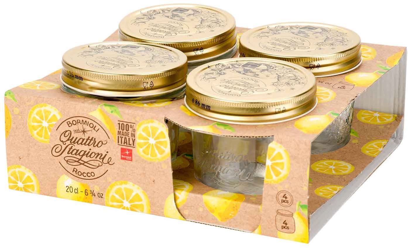 Bormioli Rocco Weckpot Quattro Stagioni - ø 8.6 cm | 200 ml - 4 stuks