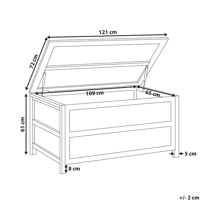 Beliani - ACATE - Kussenbox - Grijs - 330 L - Beton