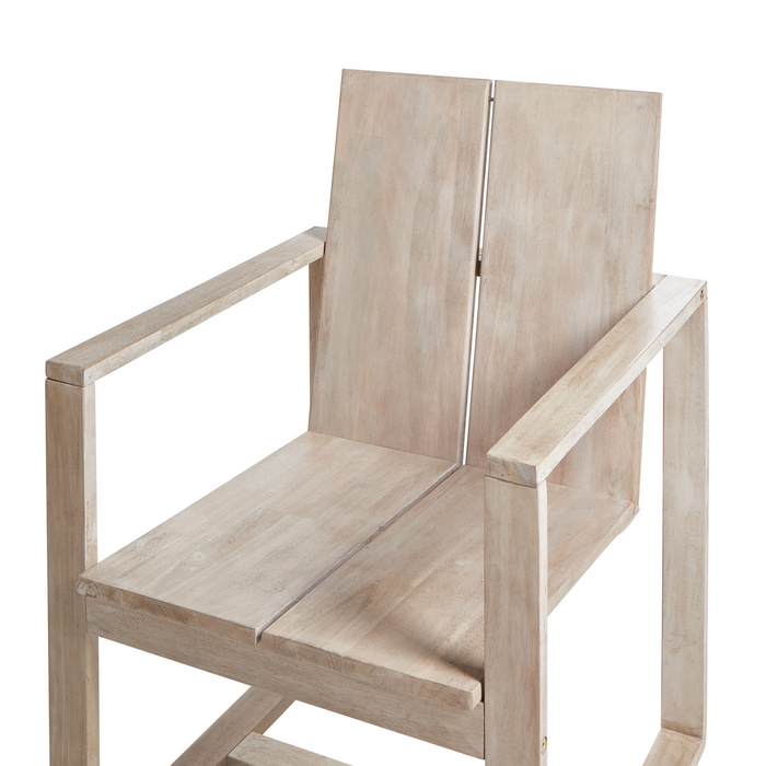 Beliani - AZZANELLO - Tuinset 6-zits - Gebroken wit - Acaciahout