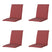 Madison -  Stapelstoelkussen Manchester red - Ca. 97x49 cm - Set van 4