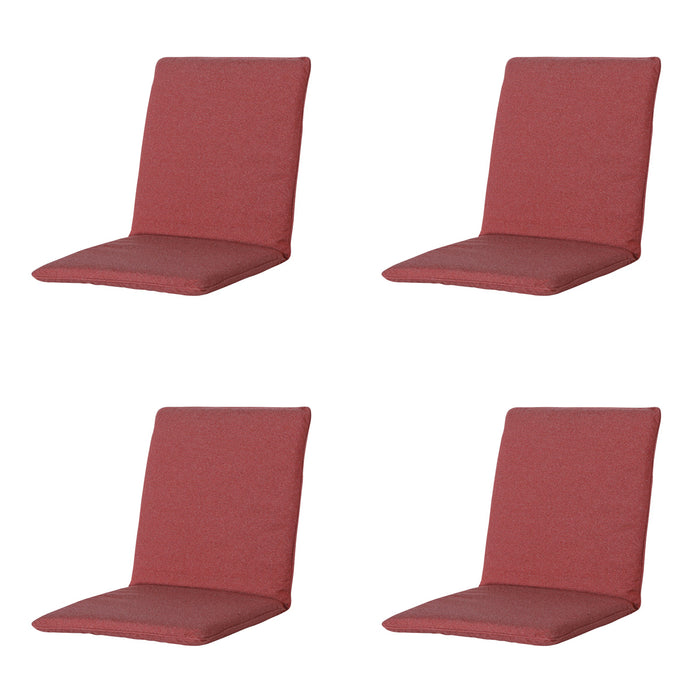 Madison -  Stapelstoelkussen Manchester red - Ca. 97x49 cm - Set van 4