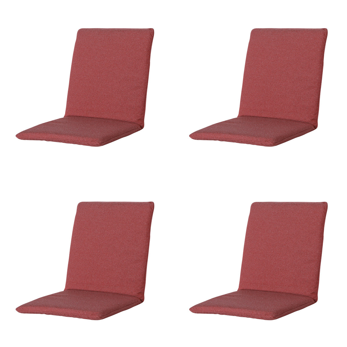 Madison -  Stapelstoelkussen Manchester red - Ca. 97x49 cm - Set van 4