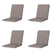 Madison -  Stapelstoelkussen Panama taupe - Ca. 97x49 cm - Set van 4
