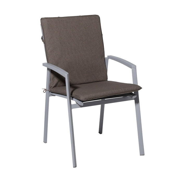 Madison -  Stapelstoelkussen Oxford taupe - Ca. 97x49 cm - Set van 4