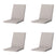 Madison -  Stapelstoelkussen Napels taupe - Ca. 97x49 cm - Set van 4