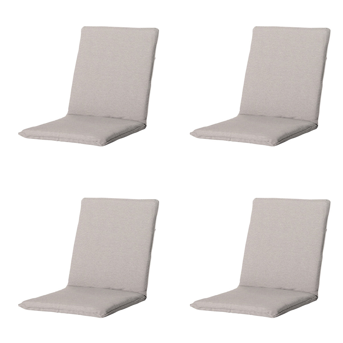 Madison -  Stapelstoelkussen Napels taupe - Ca. 97x49 cm - Set van 4