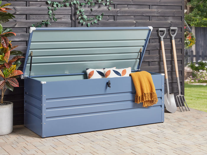 Beliani - CEBROSA - Kussenbox - Blauw - 600 l - Staal