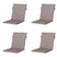 Madison -  Stapelstoelkussen Panama taupe - Ca. 97x49 cm - Set van 4