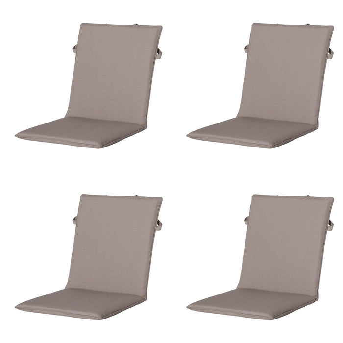 Madison -  Stapelstoelkussen Panama taupe - Ca. 97x49 cm - Set van 4