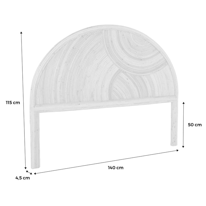 sweeek - Natuurlijk rotan hoofdbord