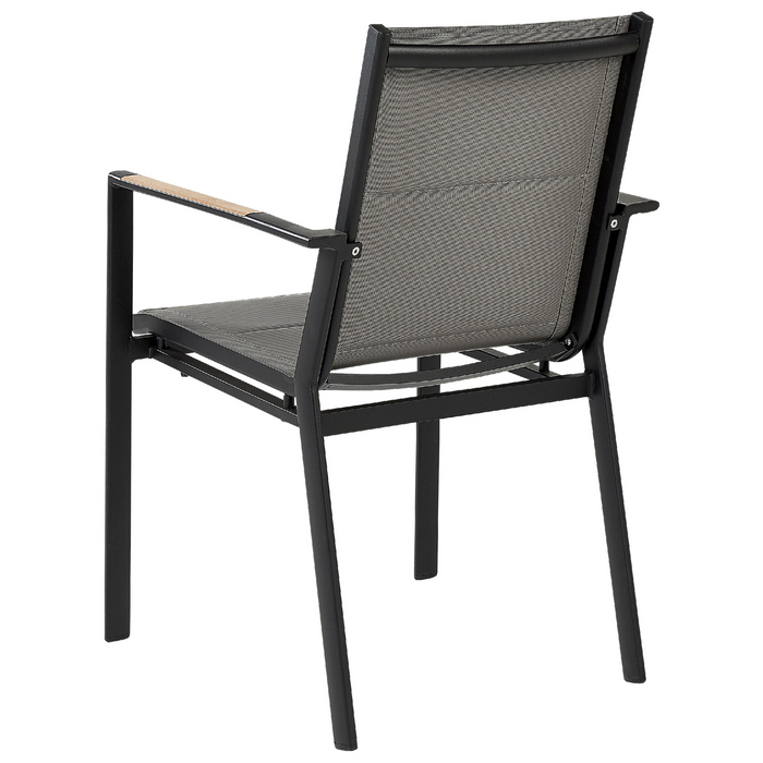 Beliani - MALETTO|BUSSETO - Tuinset voor 4 - Zwart - Aluminium