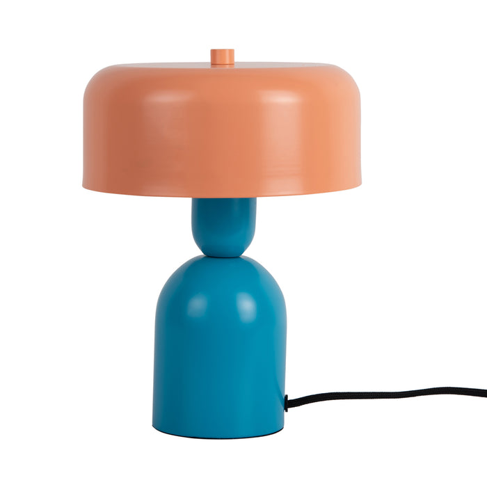 Leitmotiv - Tafellamp Double Funky - Aqua blue & peach orange