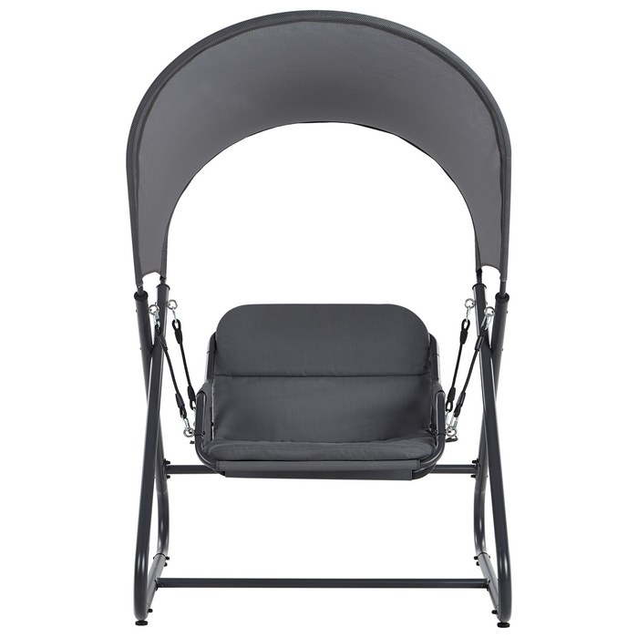 Beliani - SOLAGNA - Schommelbank - Donkergrijs - Staal