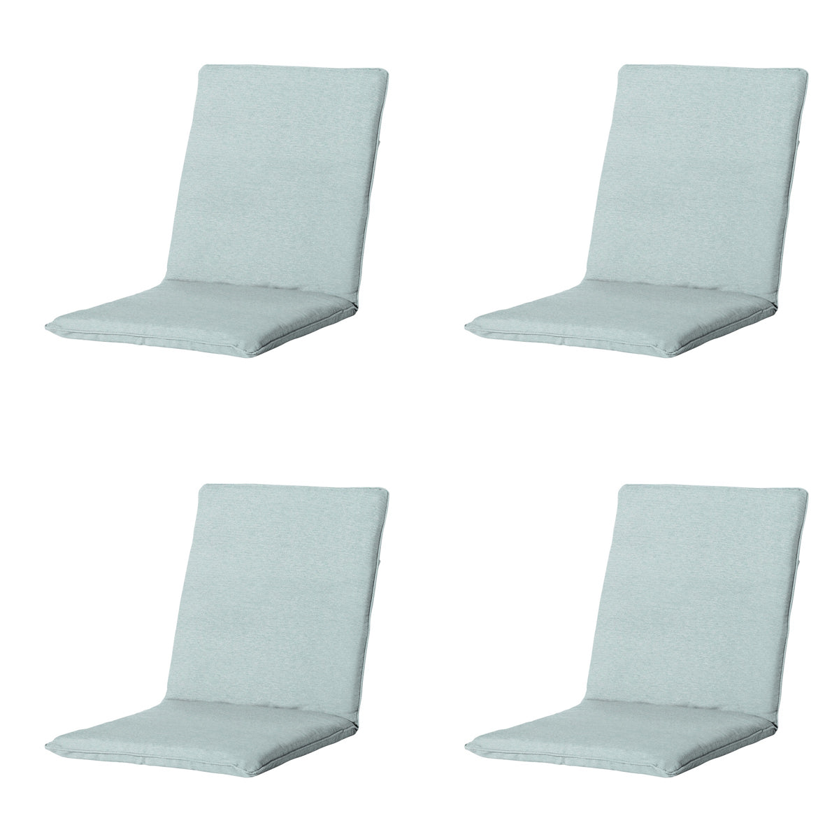 Madison -  Stapelstoelkussen Napels azure - Ca. 97x49 cm - Set van 4