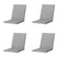 Madison -  Stapelstoelkussen Napels grey - Ca. 97x49 cm - Set van 4