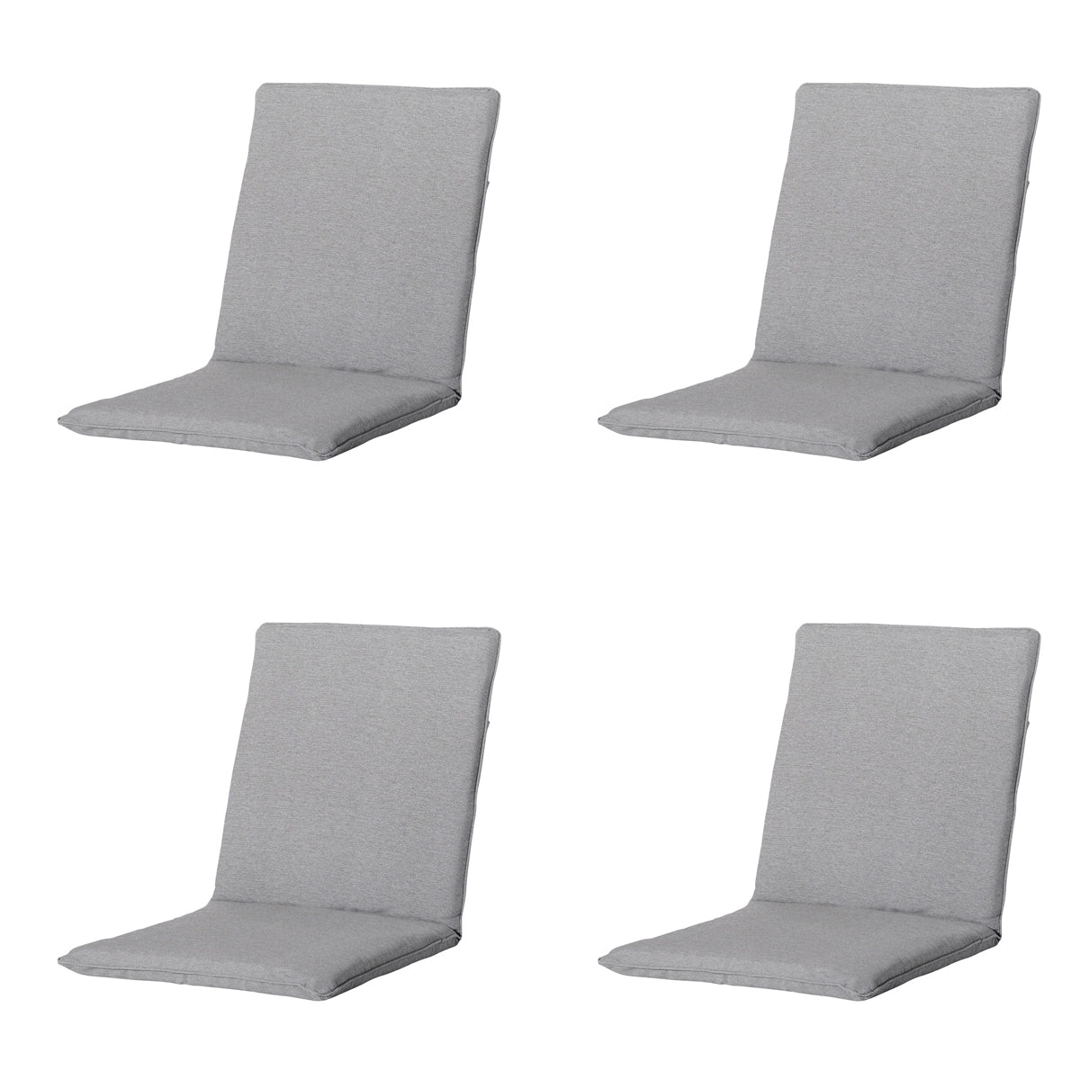 Madison -  Stapelstoelkussen Napels grey - Ca. 97x49 cm - Set van 4