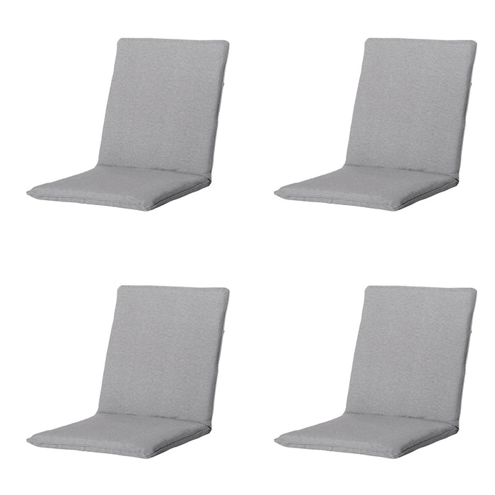 Madison -  Stapelstoelkussen Napels grey - Ca. 97x49 cm - Set van 4