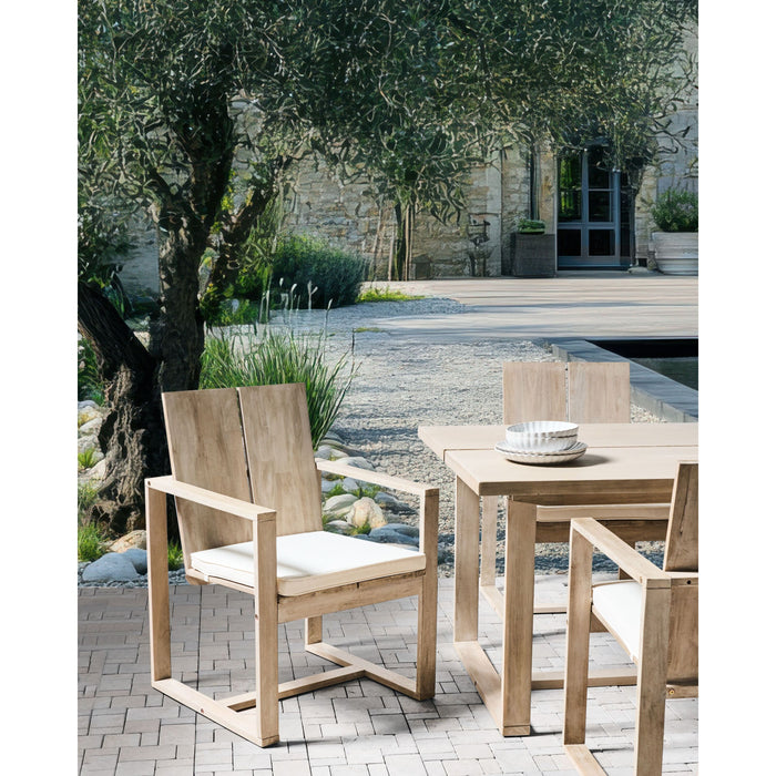 Beliani - AZZANELLO - Tuinstoel set van 2 - Gebroken wit - Acaciahout