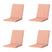 Madison -  Stapelstoelkussen Napels salmone - Ca. 97x49 cm - Set van 4