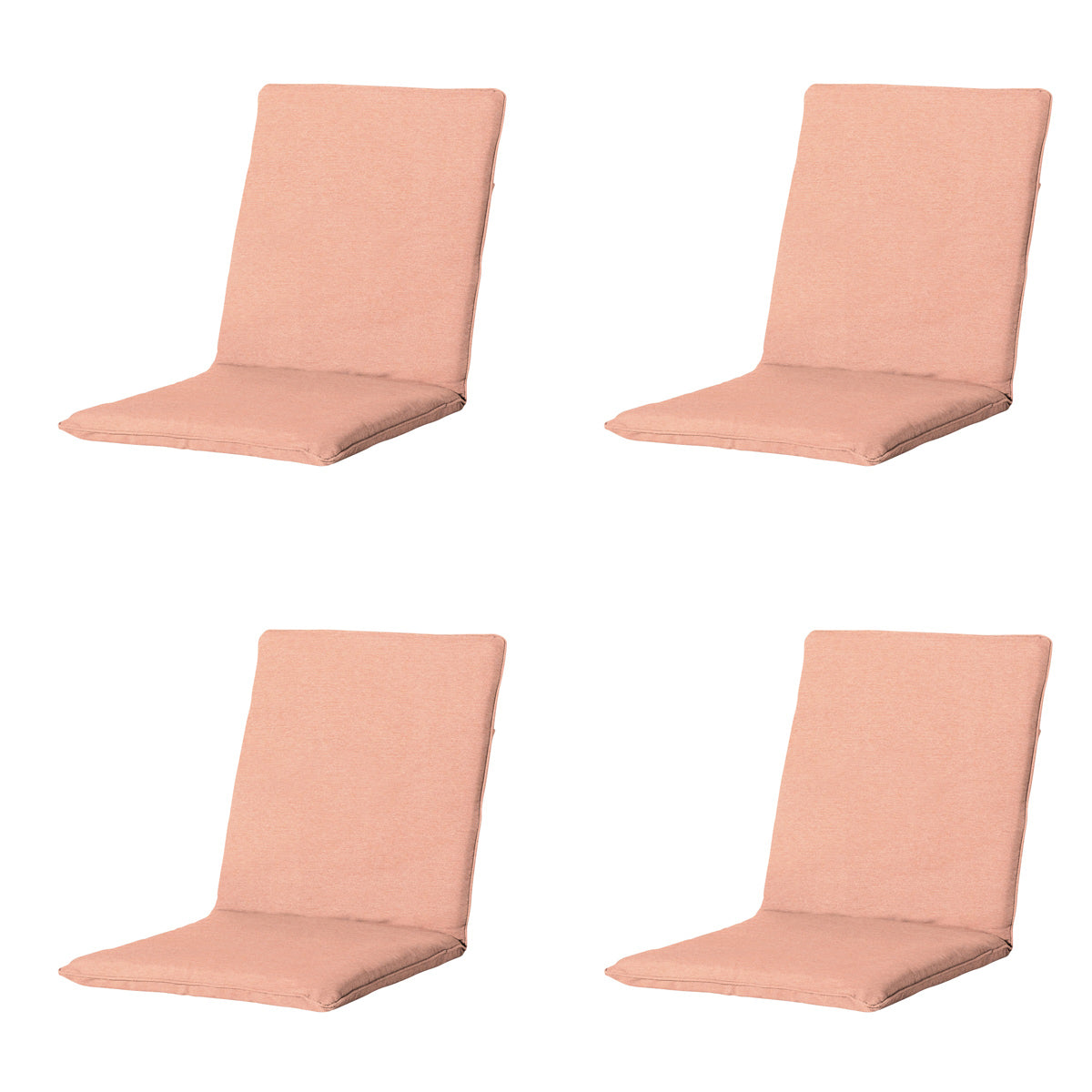 Madison -  Stapelstoelkussen Napels salmone - Ca. 97x49 cm - Set van 4