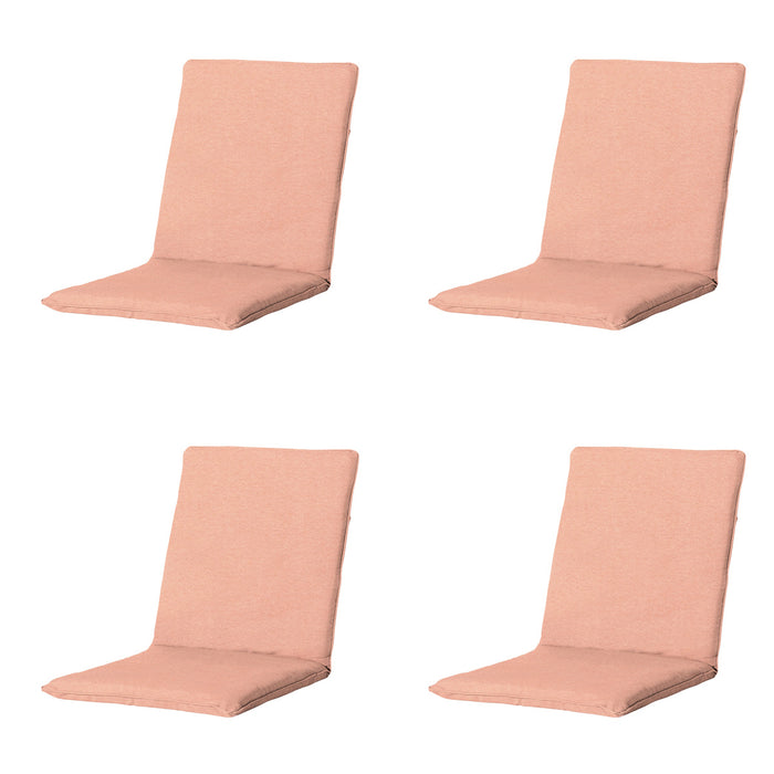 Madison -  Stapelstoelkussen Napels salmone - Ca. 97x49 cm - Set van 4