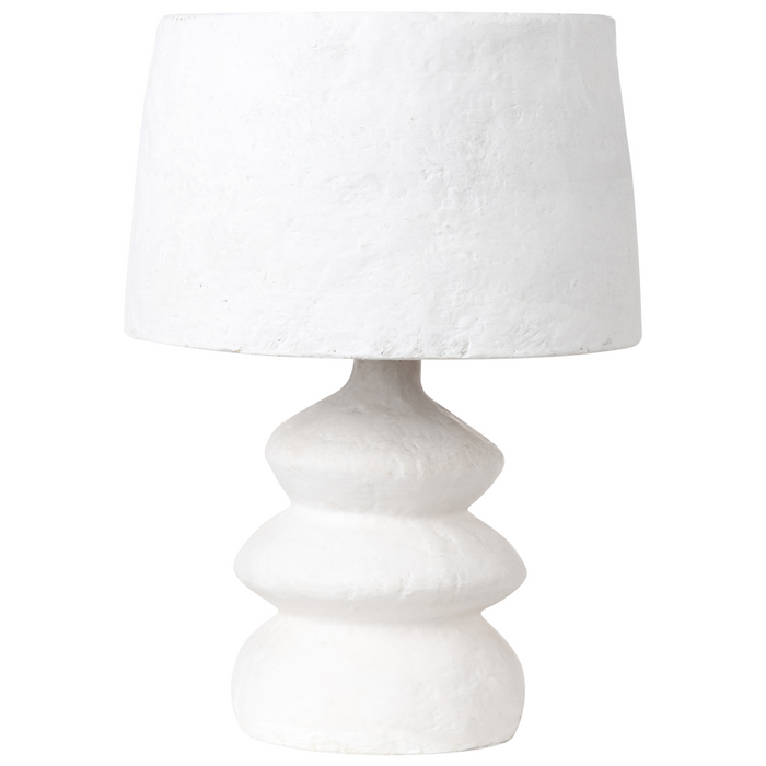 Beliani - ARAPEY - Tafellamp - Wit - Papier-maché