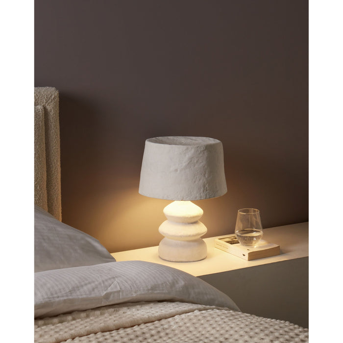Beliani - ARAPEY - Tafellamp - Wit - Papier-maché