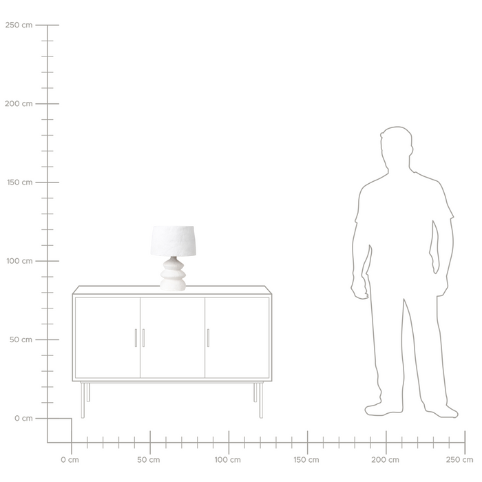 Beliani - ARAPEY - Tafellamp - Wit - Papier-maché