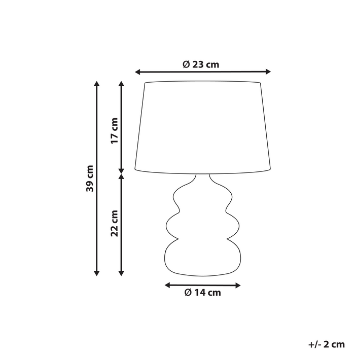 Beliani - ARAPEY - Tafellamp - Wit - Papier-maché