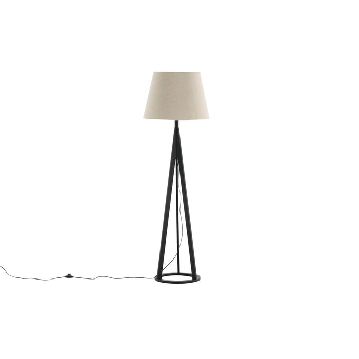 Svea - Nala vloerlamp - 160 cm - linnen - zwart