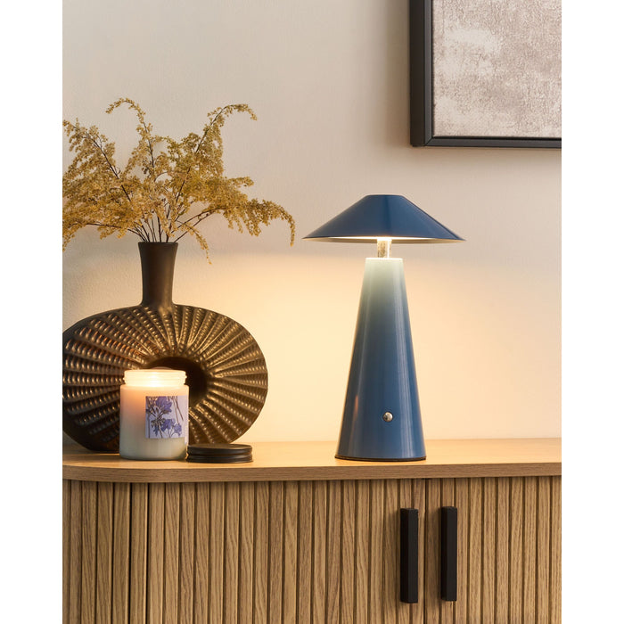 Beliani - APAYAO - Tafellamp - Blauw - IJzer