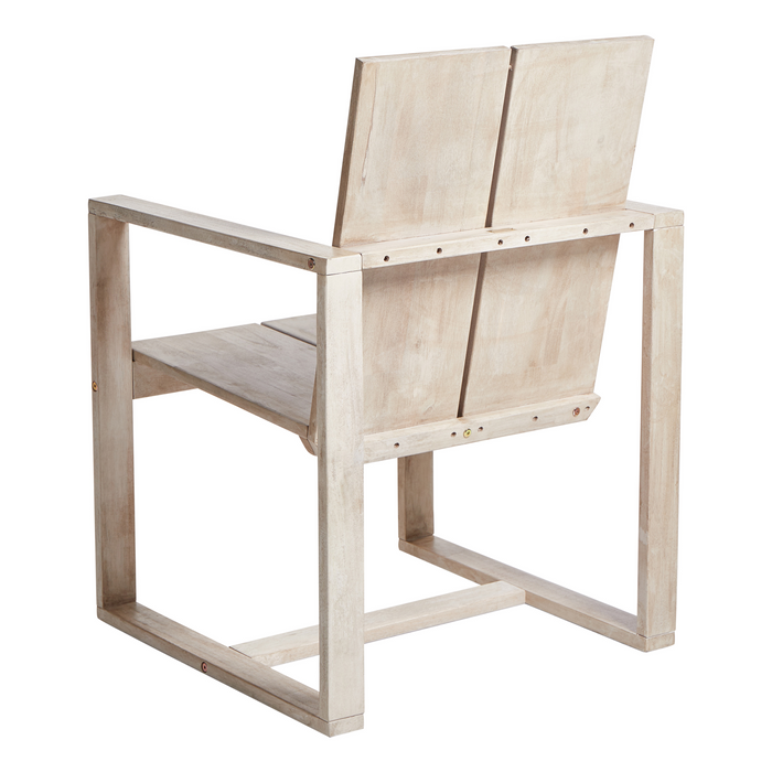 Beliani - AZZANELLO - Tuinstoel set van 6 - Gebroken wit - Acaciahout