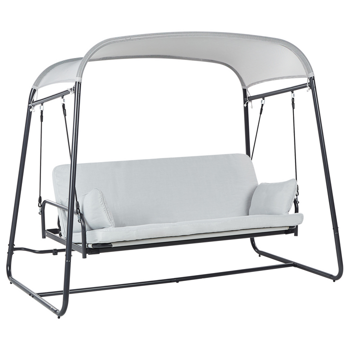 Beliani - MARSCIANO - Schommelbank - Lichtgrijs - Staal