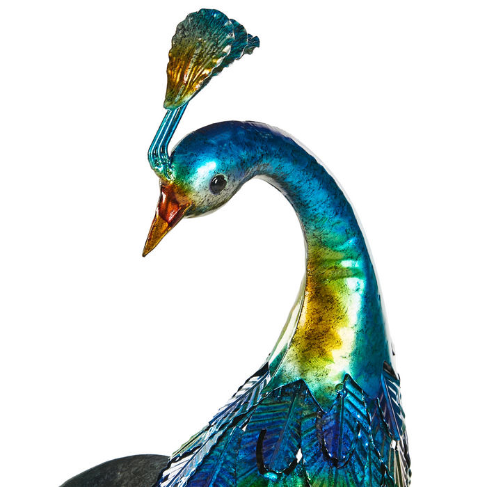 Beliani - PEACOCK - Decofiguur - Blauw - Metaal