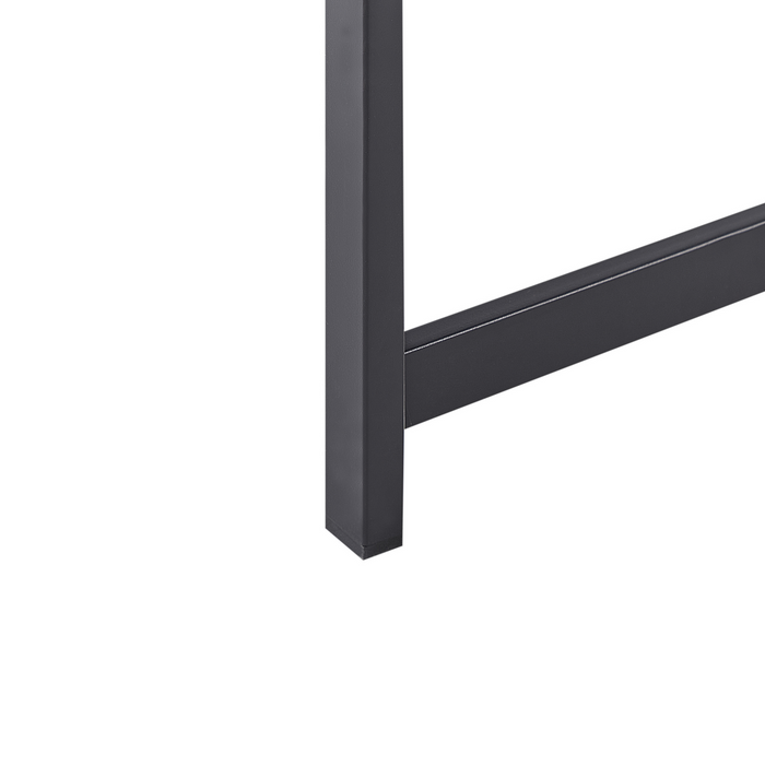 Beliani - AVETRANA - Tuintafel - Lichthout|Zwart - 150 x 50 cm - Staal