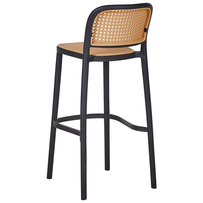 Beliani - PLOSE - Barkruk set van 4 - Beige|Zwart - Kunststof