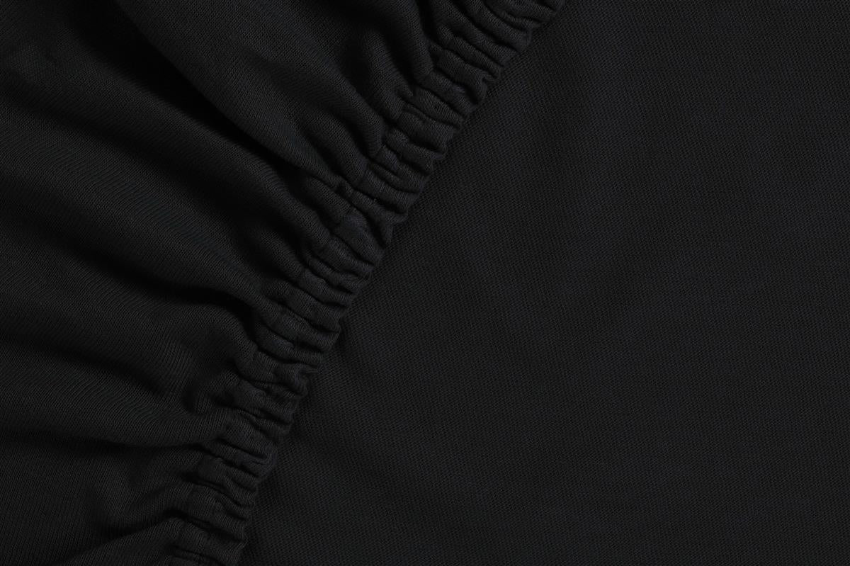 Ambiante Jersey - Topper Hoeslaken - 200x200|210 - Zwart