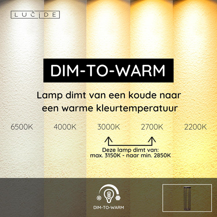 Lucide JACKSON Sokkellamp - Zwart