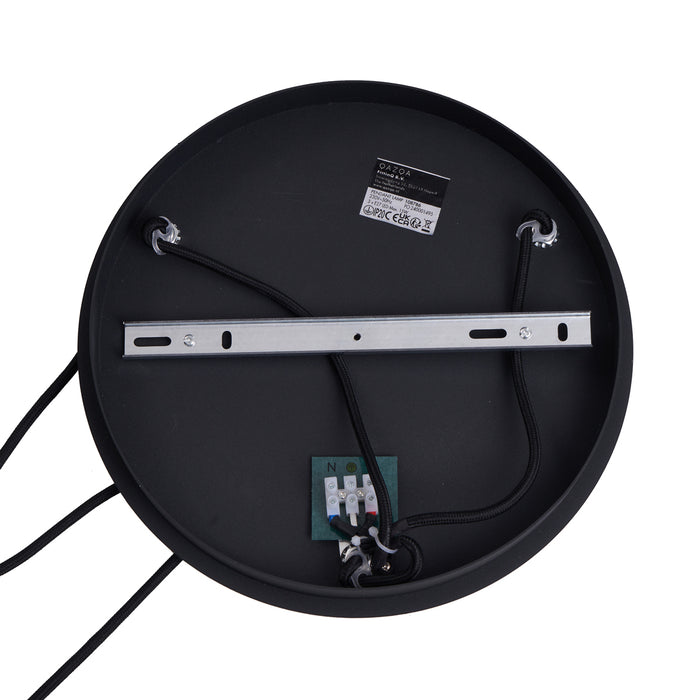 QAZQA Art deco hanglamp zwart met blauw en groen glas 3-lichts -