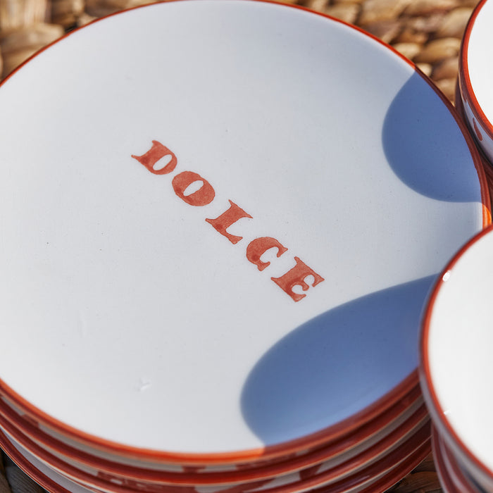 Riviera Maison Gebaksbord Rood - Bella Dolce Klein bordje