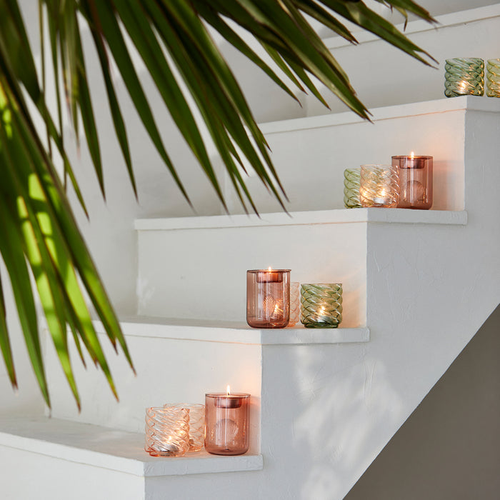 Riviera Maison Theelichthouder Roze - Swirl Kaarsenhouder decoratief