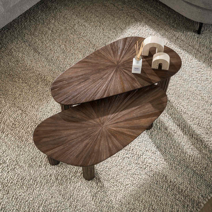 Giga Meubel - Salontafel - Organisch - Set Van 2 - Teakhout - Maya