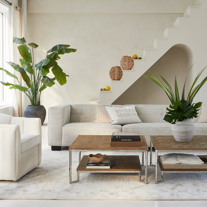 Riviera Maison Vaas Wit - Porlezza Bloemenvaas   - Keramiek, Steengoed