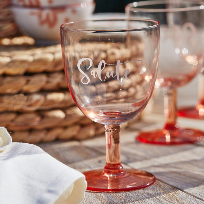 Riviera Maison Wijnglas Roze - Salute Wittewijnglas   - Glas