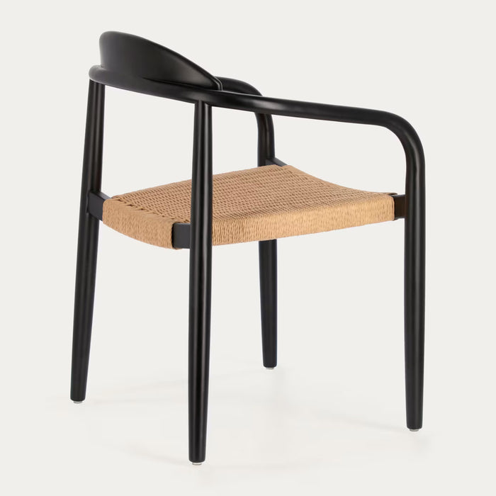 Kave Home Nina Dinerstoel - Zwart / Bruin