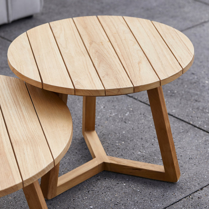 Riviera Maison Bijzettafel buiten  - Lovina Dia 60 - Bruin