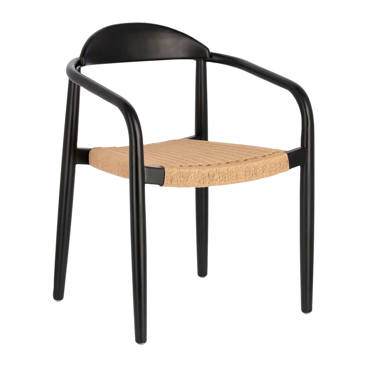 Kave Home Nina Dinerstoel - Zwart / Bruin