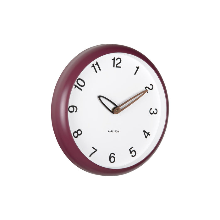 Karlsson Wandklok Bella - Dark mauve - 4.2x30x30cm