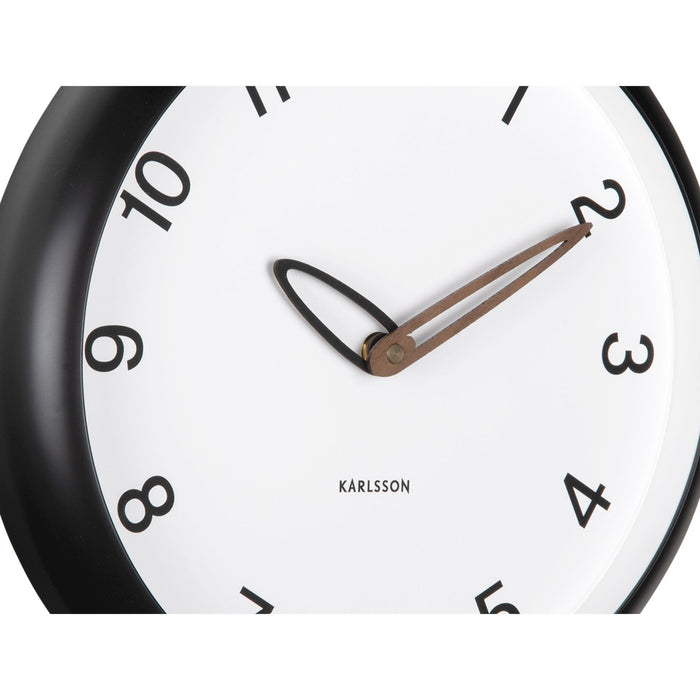Karlsson Wandklok Bella - Mat zwart - 4.2x30x30cm